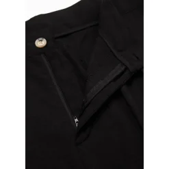 Men's Dress Pants Linen Pants Summer Pants Pleated Pants Front Pocket Straight Leg Plain Comfort Breathable Casual Daily Holiday Fashion Basic Black White