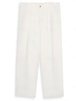 Men's Dress Pants Linen Pants Trousers Summer Pants Beach Pants Front Pocket Pleats Straight Leg Plain Comfort Breathable Full Length Casual Daily Holiday Fashion Basic Black White Micro-elastic