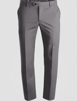 Men's Dress Pants Long Solid Color Micro-elastic Regular Fit Black Red Burgundy 2023