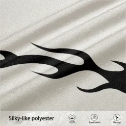 Men's Dress Pants Pocket 3D Print Buttons Flame Halloween Costumes Full Length Formal Business Casual White Inelastic