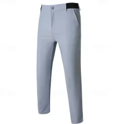 Men's Dress Pants Skinny Trousers Chinos Buttons Pocket Plain Comfort Formal Party Work Fashion Classic Style Black Army Green Micro-elastic