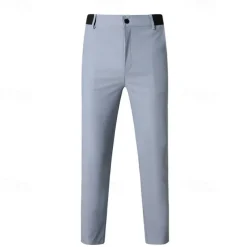 Men's Dress Pants Skinny Trousers Chinos Buttons Pocket Plain Comfort Formal Party Work Fashion Classic Style Black Army Green Micro-elastic