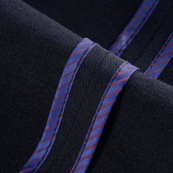 Men's Dress Pants Trousers Slacks Pleated Pants Pocket Pleats Straight Leg Plain Breathable Soft Wedding Office Business Chic & Modern Classic Azure Black+Grey High Waist Micro-elastic