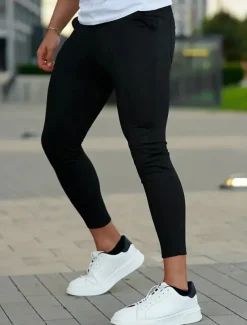 Men's Dress Pants Trousers Chinos Buttons Pocket Plain Comfort Formal Party Work Fashion Classic Style Black Blue Micro-elastic