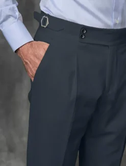 Men's Dress Pants Trousers Suit Pants Gurkha Pants Pocket Plain Comfort Breathable Outdoor Daily Going out Fashion Casual Slim Black White