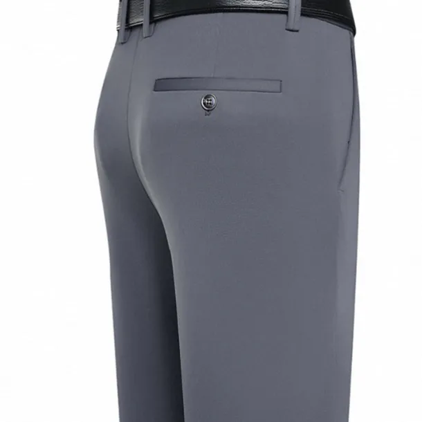 Men's Dress Pants Trousers Slacks Flat Front Pants Suit Pants Straight Leg Geometry Stretch No-Iron Formal Wedding Business Classic Style Casual Black Royal Blue High Waist Stretchy