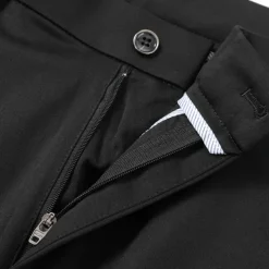 Men's Dress Pants Trousers Slacks Flat Front Pants Suit Pants Straight Leg Geometry Stretch No-Iron Formal Wedding Business Classic Style Casual Black Royal Blue High Waist Stretchy