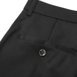 Men's Dress Pants Trousers Slacks Flat Front Pants Suit Pants Straight Leg Geometry Stretch No-Iron Formal Wedding Business Classic Style Casual Black Royal Blue High Waist Stretchy