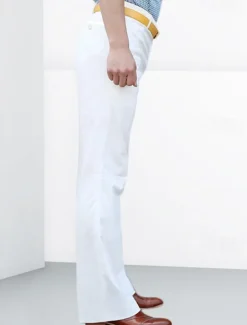 Men's Dress Pants Trousers Chinos Buttons Pocket Plain Comfort Formal Party Work Fashion Classic Style Black White Micro-elastic