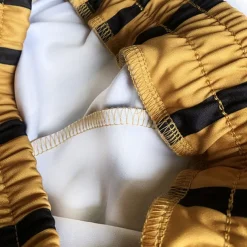 Men's Dress Pants Trousers Chinos Pocket Drawstring Elastic Waist Stripe Comfort Formal Party Work Fashion Classic Style White Yellow Micro-elastic