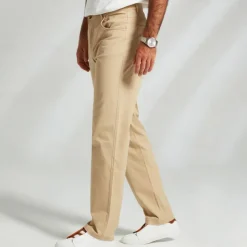 Men's Dress Pants Zipper Pocket Solid Color Breathable Full Length Formal Office Work Chic & Modern Formal Navy Blue Khaki Micro-elastic