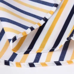 Men's Dress Shirt Button Down Shirt Non Iron Shirt Striped Shirt Stretch Stripe Wedding Office & Career Black White Yellow Dark Navy Long Sleeve Shirt Collar All Seasons Clothing Apparel Print