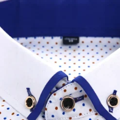 Men's Dress Shirt Button Down Shirt Collared Shirt Polka Dot Wedding Outdoor Black White Red Navy Blue Long Sleeve Turndown Summer Spring Clothing Apparel Print