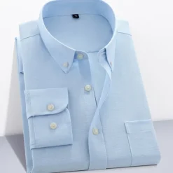 Men's Dress Shirt Button Down Shirt Non Iron Shirt Oxford Shirt Plaid Wedding Outdoor Black White Pink Red Long Sleeve Square Neck Spring & Fall Clothing Apparel Button-Down