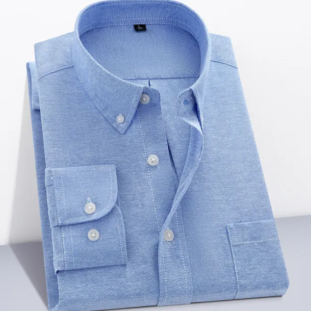 Men's Dress Shirt Button Down Shirt Non Iron Shirt Oxford Shirt Plaid Wedding Outdoor Black White Pink Red Long Sleeve Square Neck Spring & Fall Clothing Apparel Button-Down