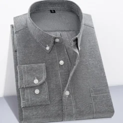 Men's Dress Shirt Button Down Shirt Non Iron Shirt Oxford Shirt Plaid Wedding Outdoor Black White Pink Red Long Sleeve Square Neck Spring & Fall Clothing Apparel Button-Down