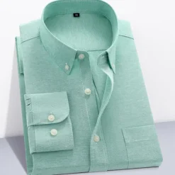 Men's Dress Shirt Button Down Shirt Non Iron Shirt Oxford Shirt Plaid Wedding Outdoor Black White Pink Red Long Sleeve Square Neck Spring & Fall Clothing Apparel Button-Down