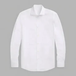 Men's Dress Shirt Button Up Shirt Solid Color School Formal White Blue Light Sky Blue Light Blue-White Long Sleeve Turndown All Seasons Clothing Apparel