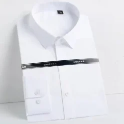 Men's Dress Shirt Button Up Shirt Solid Color School Formal White Blue Light Sky Blue Light Blue-White Long Sleeve Turndown All Seasons Clothing Apparel