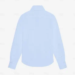 Men's Dress Shirt Button Up Shirt Solid Color School Formal Light Blue Long Sleeve Turndown All Seasons Clothing Apparel