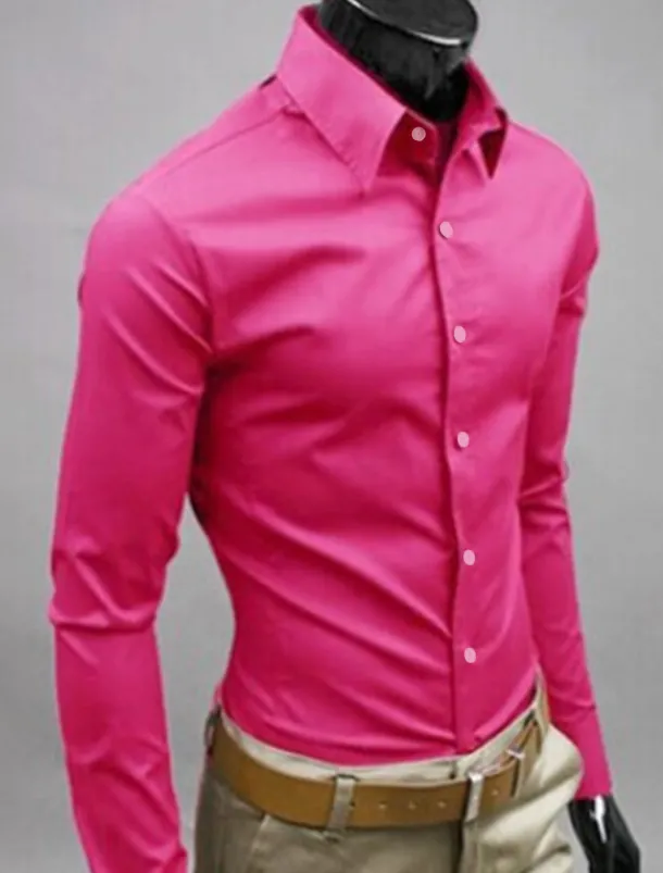 Men's Dress Shirt Collared Shirt Button Up Shirt Plain Formal Wedding Black White Yellow Pink Long Sleeve Shirt Collar Clothing Apparel