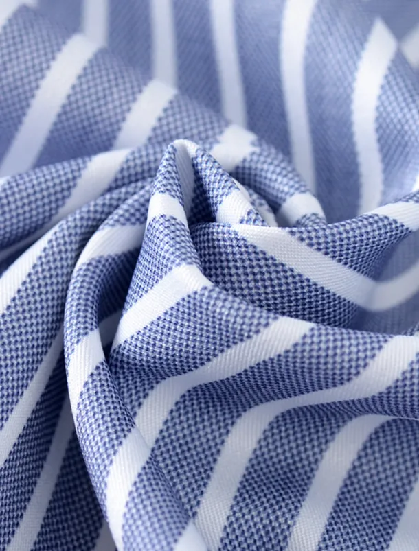 Men's Dress Shirt Non Iron Shirt Stripe Wedding Vacation Black Light Green Red Royal Blue Long Sleeve Turndown All Seasons Clothing Apparel Button-Down