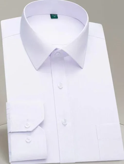Men's Dress Shirt Non Iron Shirt Tuxedo Shirts Solid / Plain Color Wedding Office & Career Black White Yellow Pink Long Sleeve Shirt Collar All Seasons Clothing Apparel Print