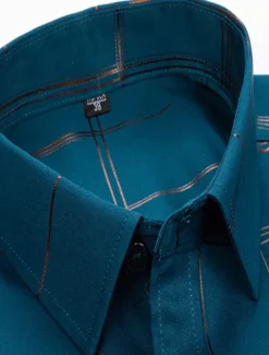 Men's Dress Shirt Non Iron Shirt Wedding Work Black / Red Black / Gray Black White Long Sleeve Square Neck Summer Clothing Apparel Print