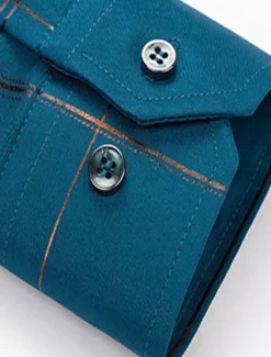 Men's Dress Shirt Non Iron Shirt Wedding Work Black / Red Black / Gray Black White Long Sleeve Square Neck Summer Clothing Apparel Print