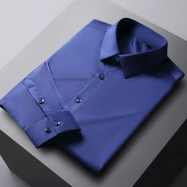 Men's Dress Shirt Non Iron Shirt Graphic Prints Wedding Outdoor Wine Blue-Green Black White Long Sleeve Turndown Spring & Fall Clothing Apparel