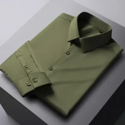 Men's Dress Shirt Non Iron Shirt Graphic Prints Wedding Outdoor Wine Blue-Green Black White Long Sleeve Turndown Spring & Fall Clothing Apparel