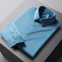 Men's Dress Shirt Non Iron Shirt Graphic Prints Wedding Outdoor Wine Blue-Green Black White Long Sleeve Turndown Spring & Fall Clothing Apparel