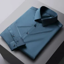 Men's Dress Shirt Non Iron Shirt Graphic Prints Wedding Outdoor Wine Blue-Green Black White Long Sleeve Turndown Spring & Fall Clothing Apparel