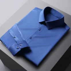 Men's Dress Shirt Non Iron Shirt Graphic Prints Wedding Outdoor Wine Blue-Green Black White Long Sleeve Turndown Spring & Fall Clothing Apparel