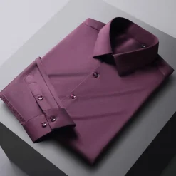 Men's Dress Shirt Non Iron Shirt Graphic Prints Wedding Outdoor Wine Blue-Green Black White Long Sleeve Turndown Spring & Fall Clothing Apparel