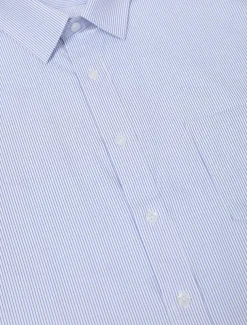 Men's Dress Shirt Non Iron Shirt Collared Shirt Button Up Shirt Striped Wedding Work A D G H Long Sleeve Collar Spring & Fall Clothing Apparel Button-Down