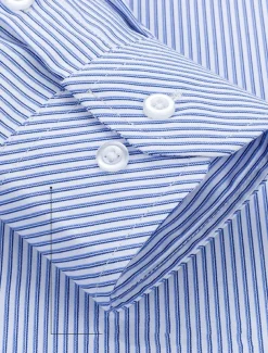 Men's Dress Shirt Non Iron Shirt Collared Shirt Button Up Shirt Striped Wedding Work A D G H Long Sleeve Collar Spring & Fall Clothing Apparel Button-Down