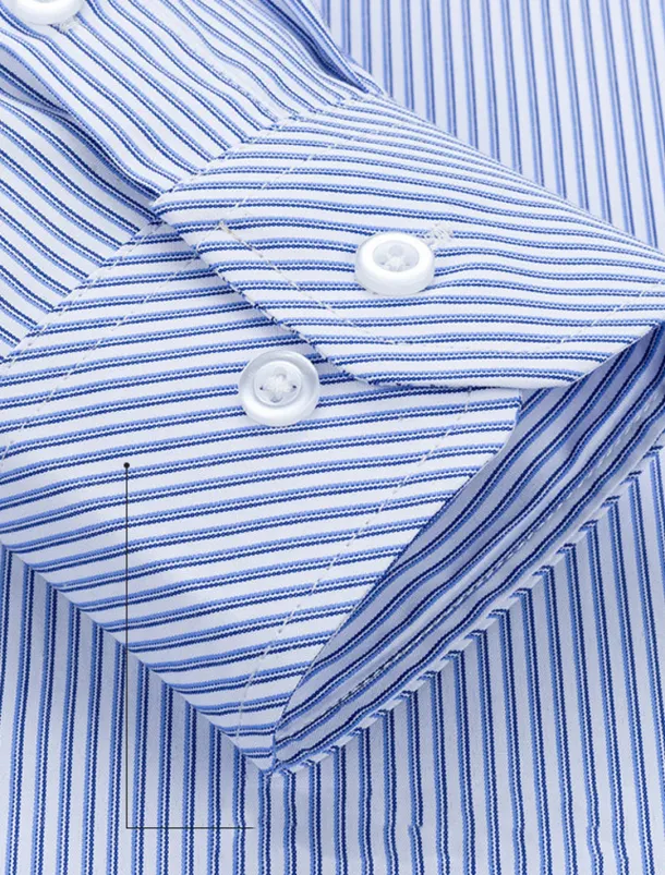Men's Dress Shirt Non Iron Shirt Collared Shirt Button Up Shirt Striped Wedding Work A D G H Long Sleeve Collar Spring & Fall Clothing Apparel Button-Down
