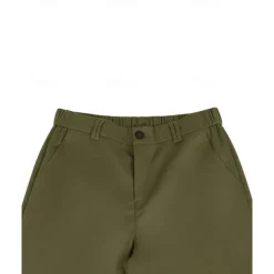 Men's Dress Shorts Burmuda Shorts Work Shorts Pocket Elastic Waist Plain Comfort Breathable Knee Length Outdoor Business Fashion Casual Black Khaki