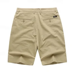 Men's Dress Shorts Burmuda Shorts Work Shorts Golf Shorts Pocket Plain Comfort Breathable Knee Length Outdoor Business Fashion Casual Black White