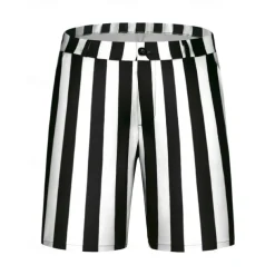 Men's Dress Shorts Burmuda Shorts Work Shorts Pocket Geometric Comfort Breathable Knee Length Outdoor Business Fashion Casual Black Yellow