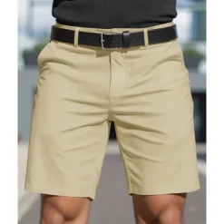 Men's Dress Shorts Burmuda Shorts Work Shorts Pocket Plain Comfort Breathable Knee Length Outdoor Business Fashion Casual Black White