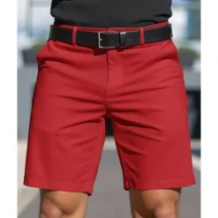 Men's Dress Shorts Burmuda Shorts Work Shorts Pocket Plain Comfort Breathable Knee Length Outdoor Business Fashion Casual Black White