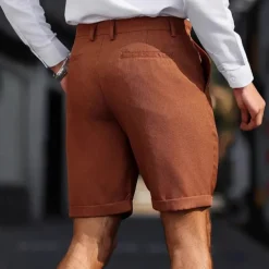 Men's Dress Shorts Summer Shorts Work Shorts Golf Shorts Pocket Plain Comfort Breathable Short Outdoor Vacation Sport Casual Coffee