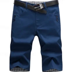 Men's Dress Shorts Work Shorts Golf Shorts Pocket Plain Comfort Breathable Knee Length Outdoor Business Sports Casual Black Wine