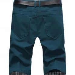 Men's Dress Shorts Work Shorts Golf Shorts Pocket Plain Comfort Breathable Knee Length Outdoor Business Sports Casual Black Wine