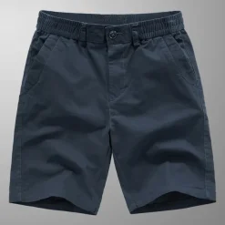 Men's Dress Shorts Work Shorts Golf Shorts Pocket Plain Comfort Breathable Knee Length Outdoor Business Sports Casual Black Blue