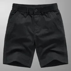 Men's Dress Shorts Work Shorts Golf Shorts Pocket Plain Comfort Breathable Knee Length Outdoor Business Sports Casual Black Blue