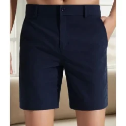 Men's Dress Shorts Work Shorts Golf Shorts Pocket Plain Comfort Breathable Knee Length Outdoor Business Sports Casual Blue Khaki