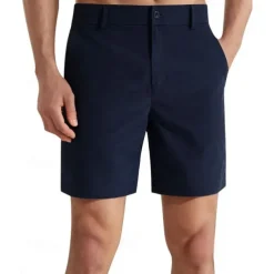 Men's Dress Shorts Work Shorts Golf Shorts Pocket Plain Comfort Breathable Knee Length Outdoor Business Sports Casual Blue Khaki